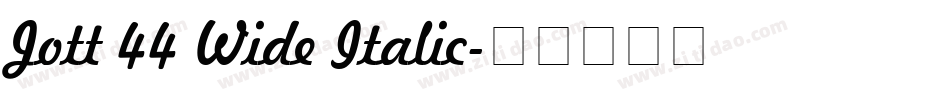 Jott 44 Wide Italic字体转换